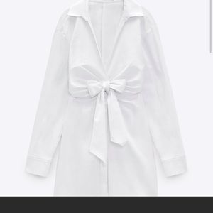 Zara white MIDI Dress